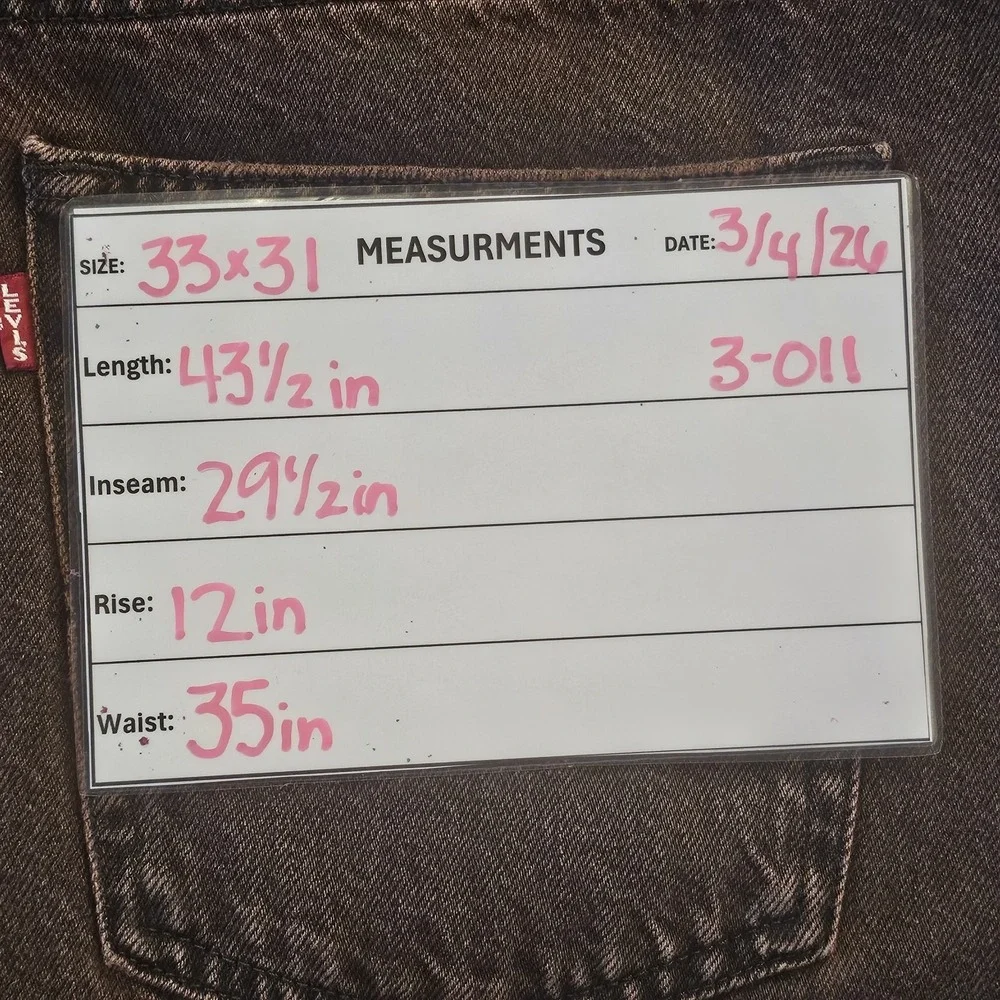 Levis Baggy Boot‎ Womens W33 L31 Brown Denim Jeans High Rise